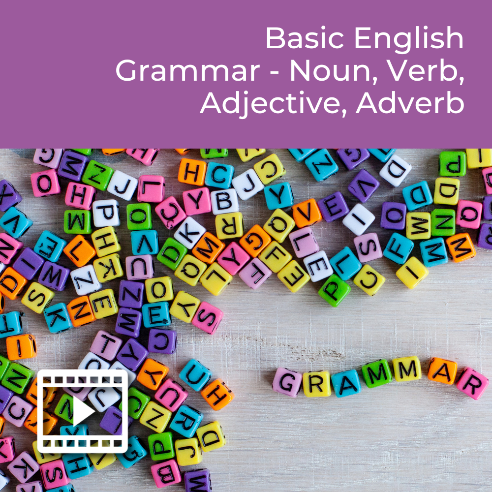 Basic English Grammar Noun Verb Adjective Adverb
